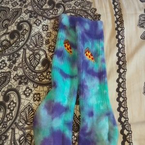 Tie dye Pizza Socks